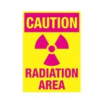 Caution Radiation Area Sign - 10"x14"